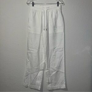 Athleta White Linen Pants